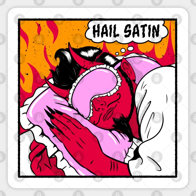 Hail Satin Sticker by 8BitHobo